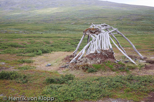 Övergiven kåta längs Kungsleden